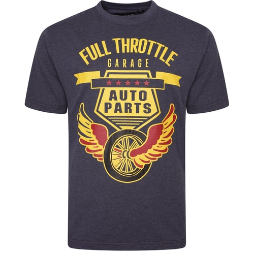 KAM Full Throttle T-Shirt Indigo meliert